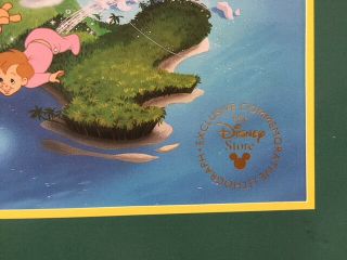 Peter Pan Exclusive Commemorative Lithograph with protective holder with map 2