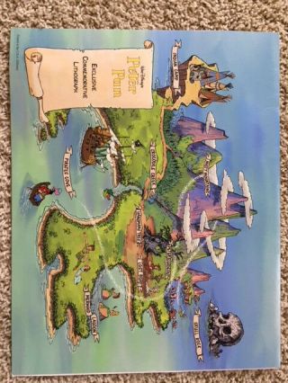 Peter Pan Exclusive Commemorative Lithograph with protective holder with map 3