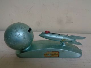 Vintage Duro Strato Rocket Moon Mechanical Bank