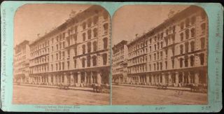 860s Chicago Pre/post Fire Double Sided Booksellers Row Stereoview By Zimmerman