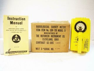 Vintage Radiation Detector Geiger Counter Cdv - 710 Model5 Victoreen Instrument Co