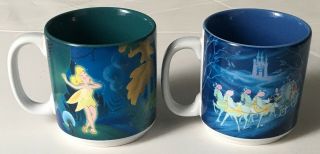 Walt Disney Store Classic Peter Pan and Cinderella Coffee Mugs / Tea Cups 2