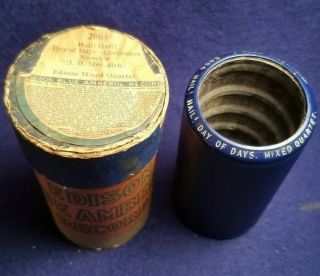 Edison Blue Amberol Cylinder Record 2064 Hail Hail Days Of Days - Christmas