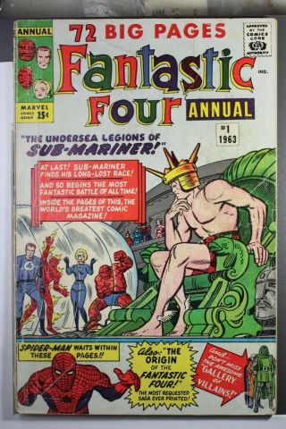 Fantastic Four Annual 1 - 4.  5 - Origin Of Fantastic Four Retold - 1963