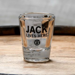 Jack Daniels Shot Glass - Lives Here - Old No.  7 - 2 Oz - Tennessee Whiskey