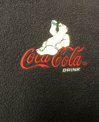 Vintage Coke Coca Cola Polar Bear Sweatshirt Crewneck Fleece Blue Size M 7/9 B19