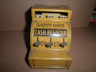 Old Tin Happy Days Cash Register Bank Still Bank By China C.  1930 