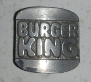 Vintage Burger King Fast Food Restaurant Logo Metal Belt Buckle By Lewis