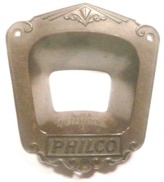 Vintage Philco 90 Console Radio Part: Bakelite Faceplate W/ Nails