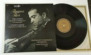 Ricci Rudolf Paganini Saint - Saens Lp Violin Ctos Decca Gold Label Dl 10106 Nm