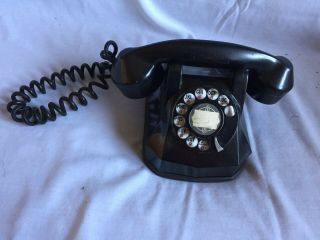 Vintage Black Automatic Electric Monophone Rotary Dial Telephone Z22406 - 1