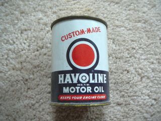 Texas Company Havoline Motor Oil Vintage Metal Promotional Mini Oil Can Bank
