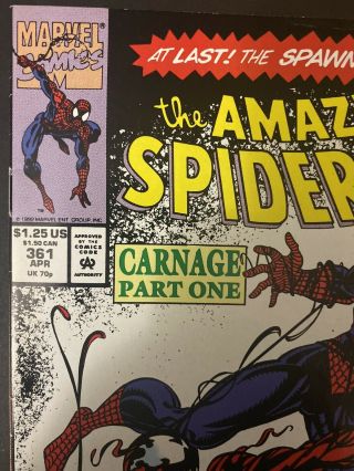 Spider - Man 360,  361,  362,  362 2nd,  363,  Cameo,  1st,  2nd,  3rd Carnage 2