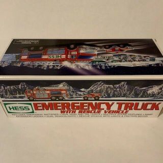 2005 Hess Toy Emergency Truck With Rescue Vehicle - In The Box