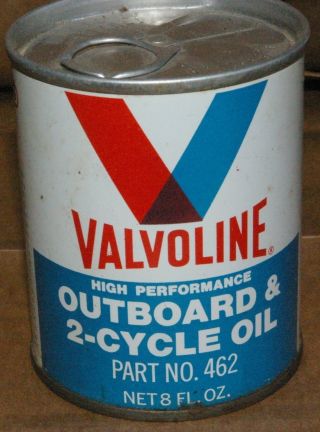 Vintage Valvoline Outboard Motor Oil Can Full 8 Oz Ashland Oil Company,  Kentucky