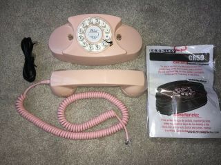 Crosley Cr - 59 Pink Princess Phone Faux Rotary Push Button (2017)
