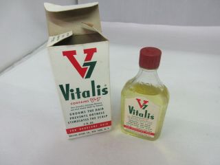 Vintage Vitalis Hair Groom W/ Box Advertising Collectible M - 470