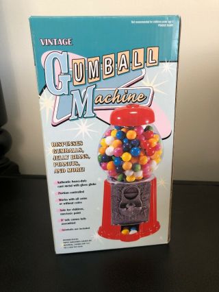 Gumball Machine With Stand Vintage Bubble Gum Globe Glass Candy Bank Nuts Coins
