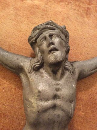 French Vintage Crucifix Jesus Christ Corpus Christi Cross Replacement 12” Metal
