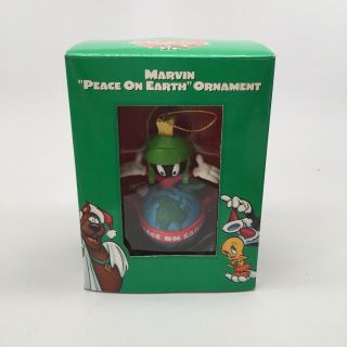 1998 Warner Bros Marvin Martian Peace On Earth Looney Tunes Christmas Ornament