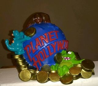 Planet Hollywood Coin Bank,  Vinyl,  With Cap