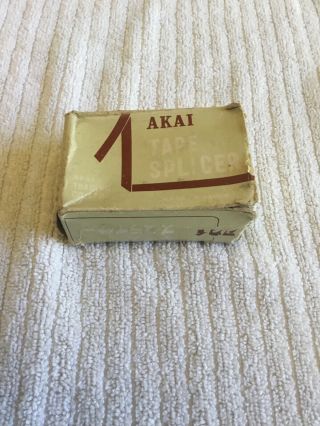 Akai 1/4 Inch Audio Reel To Reel Tape Splicer As - 3 And Instructions