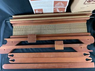 Vintage Beka wood weaving SG - 20 rigid heddle frame loom rotating beams 20” 2