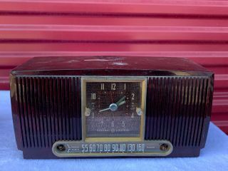 Vintage Tube Ge General Electric Model 551 Alarm Clock Radio (parts Only)