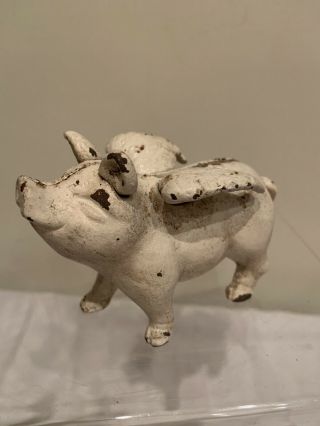 Small Cast Iron Flying Pig,  Vintage Collectible Bank When Pigs Fly,  Piggy Bank