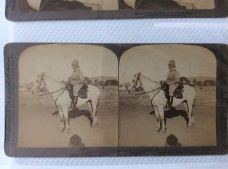 K1j Stereo View Stereoview Boer War Card British Officer John French Cavelry