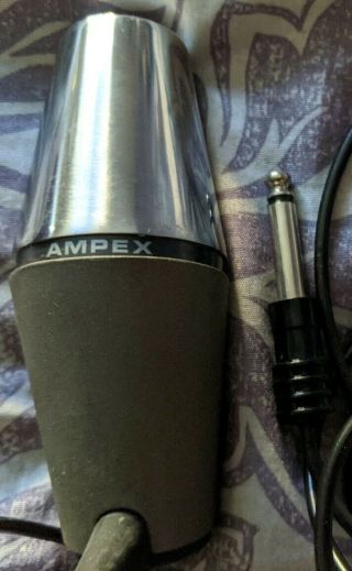 Vintage Ampex 1101 Reel Tape Recorder Recording Dynamic Mic W Case & Bonus Item