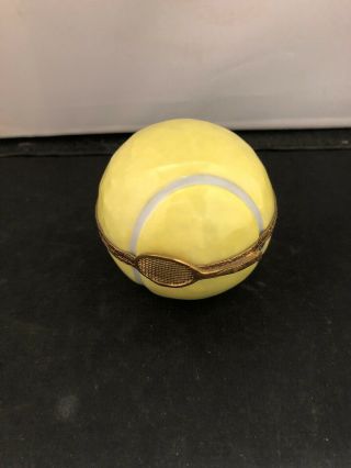 Peint Main Limoges France Trinket Box Tennis Ball Hand Painted