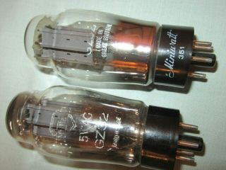 PAIR VINTAGE ENGLISH GZ32 RECTIFIERS FOR QUAD II VALVE AUDIO AMPS/ BOTH TEST 3
