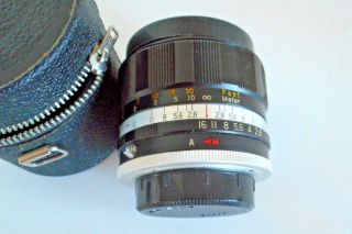Auto Lentar Vintage Camera Lens 1:2.  8 F= 35mm W/caps And Case
