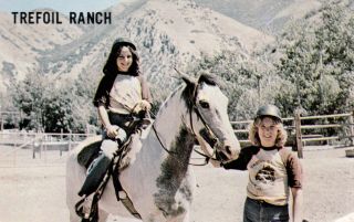 Chrome Postcard B047 Trefoil Ranch Girl Scout Camp Provo Canyon Ut Horseback