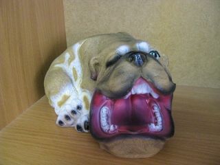 Bulldog Coin Bank Yawning Dog Pet Statue Indoor Saving Piggy Money Box Adult Kid 3