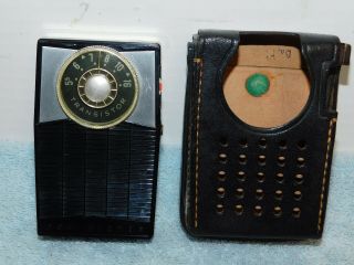 Vintage Rca Victor Am Transistor Radio 1 - Rh - 19 Model With Case