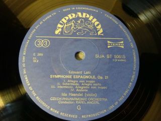 LALO - SYMPHONIE ESPAGNOLE / RAVEL LP,  CPO,  Ida Haendel,  SUPRAPHON SUA ST 50615 3