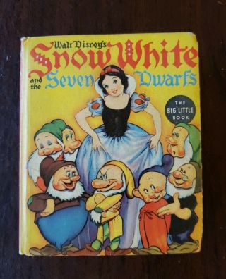 1938 Snow White An The Seven Dwarfs Big Little Book Walt Disney