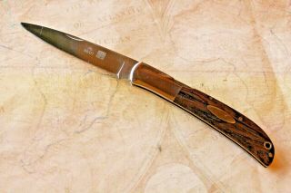 Vintage Al Mar Usa & Seki Japan Stamp Wood Tactical Lock Back Knife
