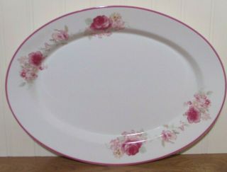 Waverly Garden Room Vintage Rose Platter 11 " X 14 "