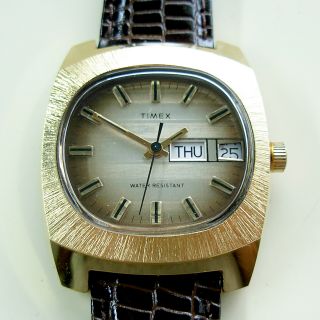 Vintage 1977 Timex Marlin Men’s Day - Date Watch