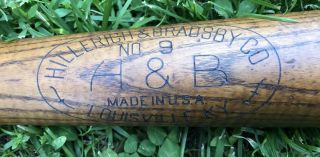 Vtg 1950s JOHNNY MIZE H&B Louisville Slugger Baseball Bat 35” Uncracked HOF 3