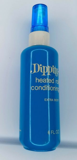 Vintage Dippity - Do Heated Roller Conditioning Set Blue Bottle 6 Ounce Spray