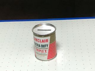 Sinclair Extra Duty Triple X Multi - Graded Motor Oil Can Coin Bank - D - 65
