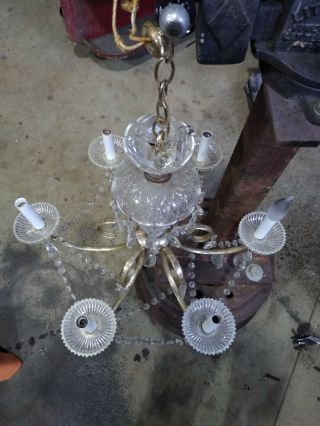 Vintage Chandelier 6 Arm Candle Light Crystal Chandelier Lamp 2