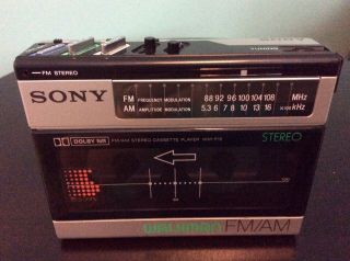 Vintage Sony Dolby Nr Fm/am Stereo Cassette Player Walkman Wm - F15