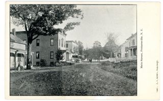 Pottersville Ny - Main Street Scene - Postcard