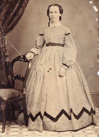 " Kate Finch " - 1860s Cdv Photo W/ Civil War Revenue Stamp - Philadelphia,  Pa