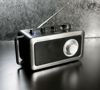 Teac Model R - 1 Premium Edition AM/FM Radio w Charger Silver & Black Exc. 3